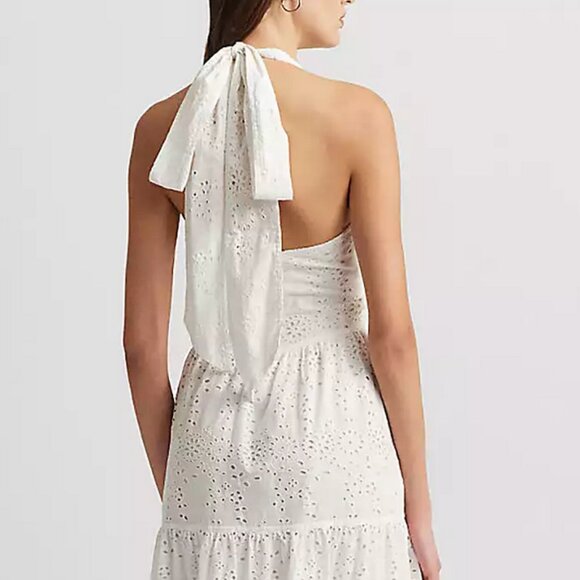 Ralph Lauren Cotton Eyelet Halter Dress; NWT; Size 8 - Picture 5 of 6